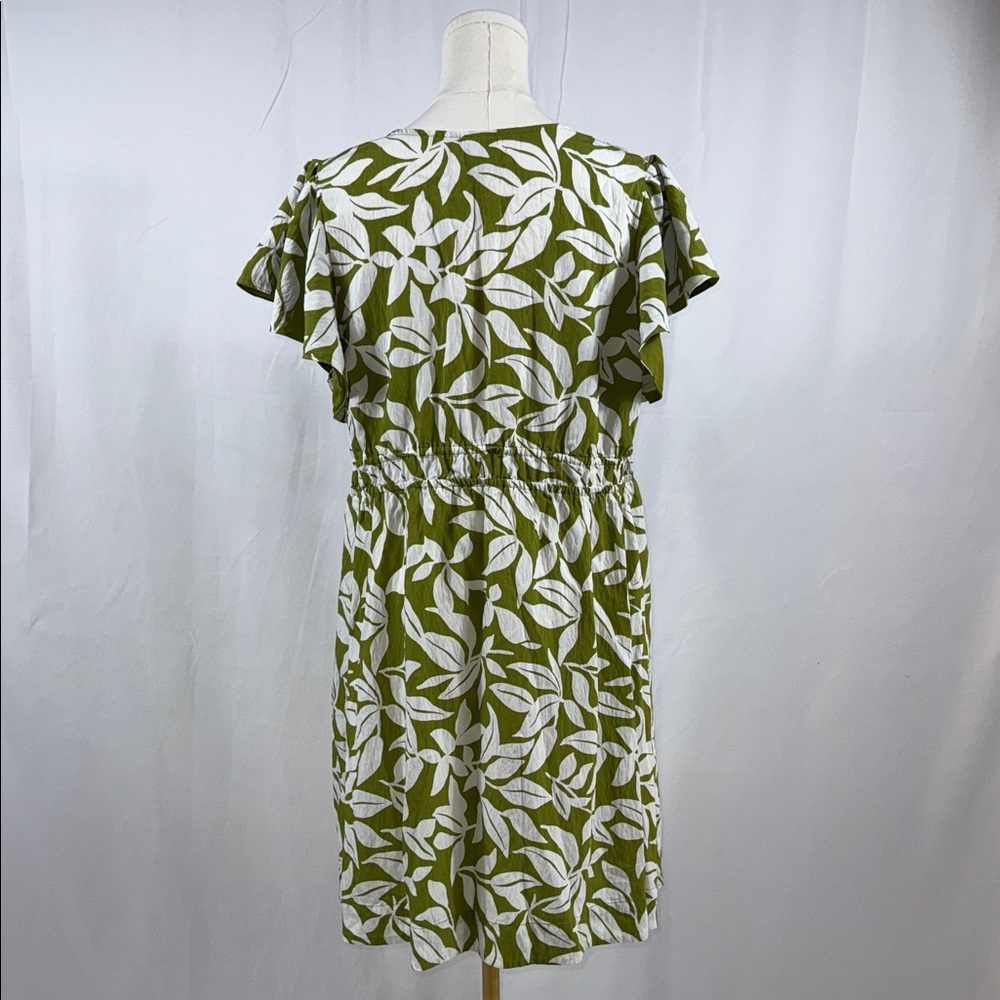 a new day Olive Leaf Print Midi Dress - Picture 3 of 4
